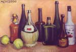 Still Life with bottles. MDF, oil. 6142. 2000.